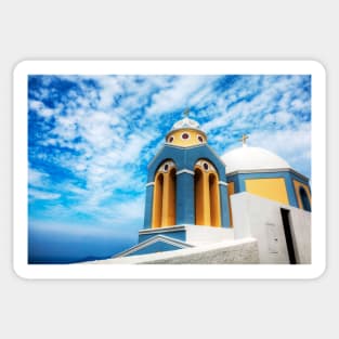 Santorini Greek Orthodox Church Sticker